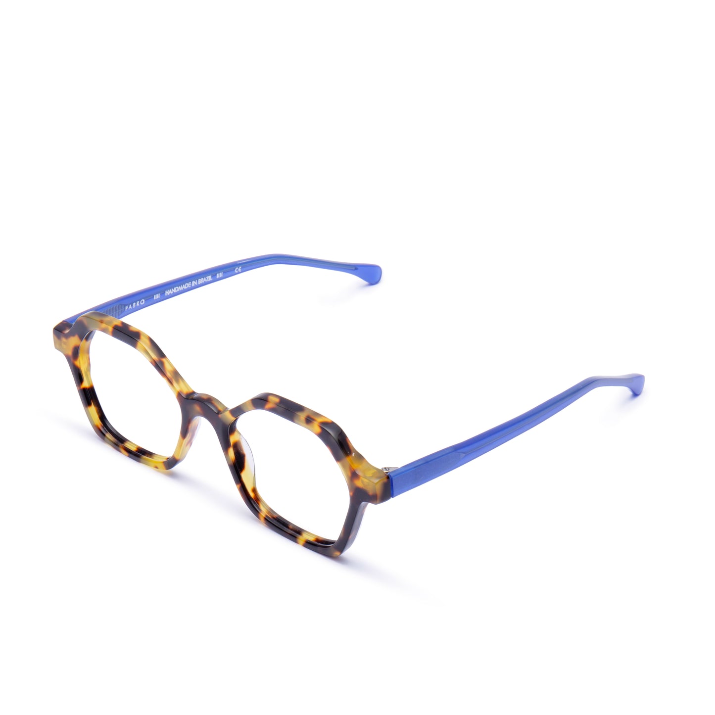 Óculos Atami // Cor 149 // Havana Clássico // hastes em Azul Royal Milk