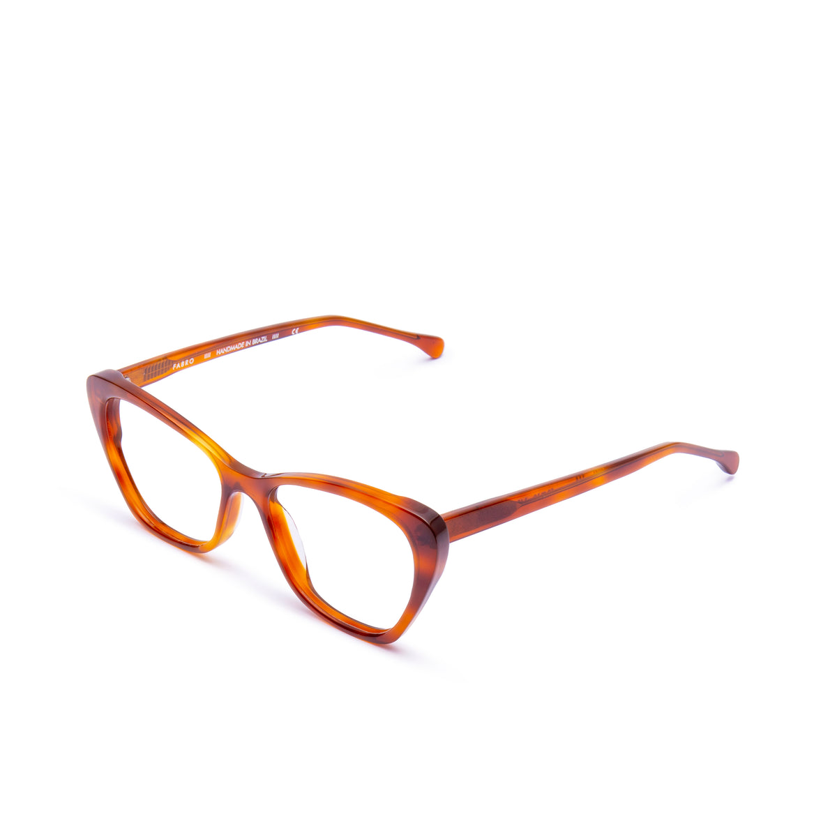 Óculos de grau Fabro Bercy — Havana Marrom Claro