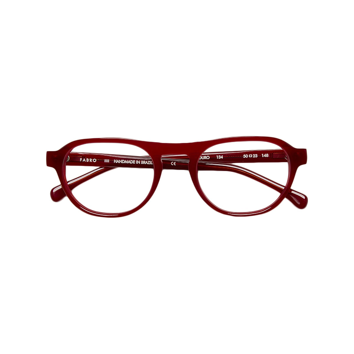 Óculos de grau Fabro Douro — Vermelho Milky