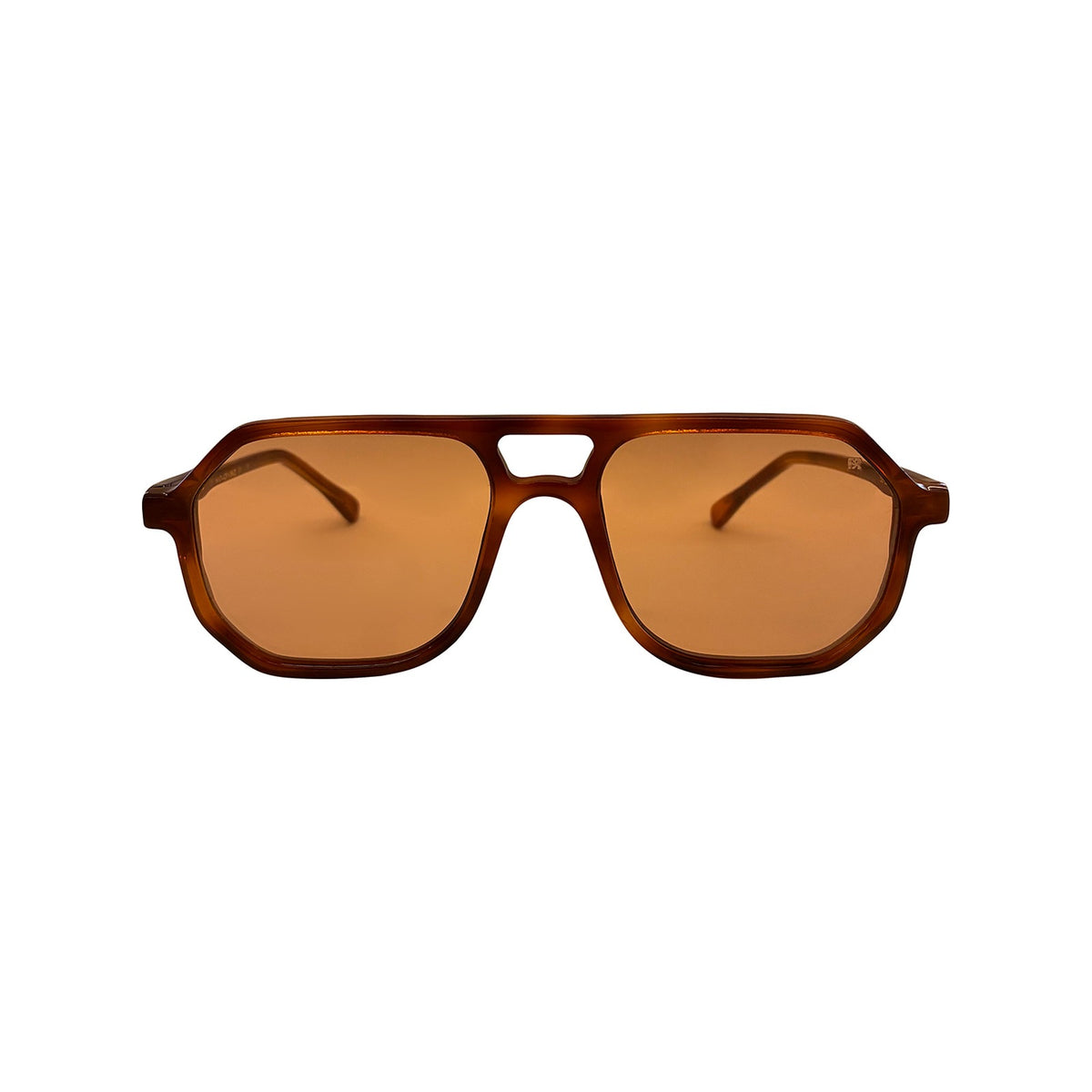 Óculos de sol Fabro Fernet — Havana Marrom Claro Lente Laranja